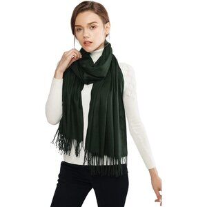 ⚡Women Army Green Pashmina Shawl Evening Dress Bridesmaid Winter Warm Long Scarf